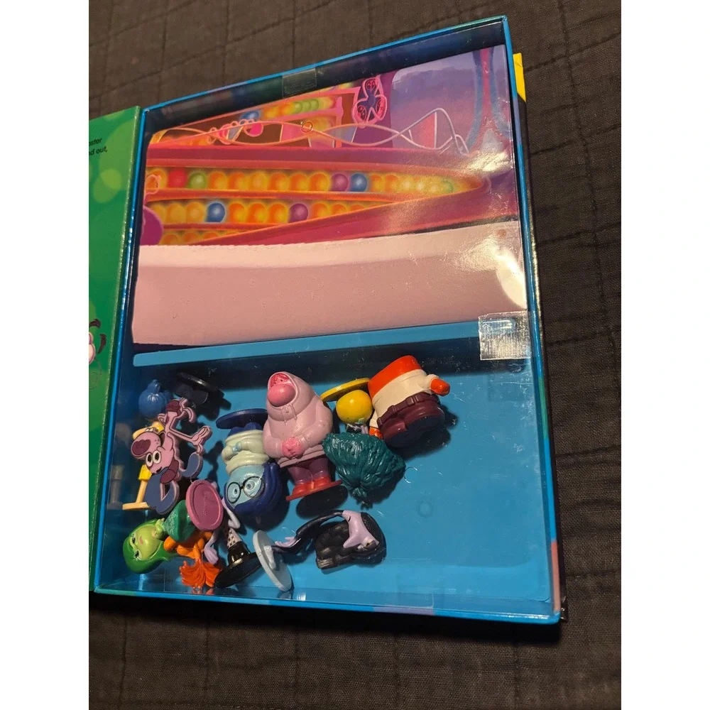 Disney Pixar Inside Out 2 My Busy Books Storybook 10 Figurines and Playmat‎ Set